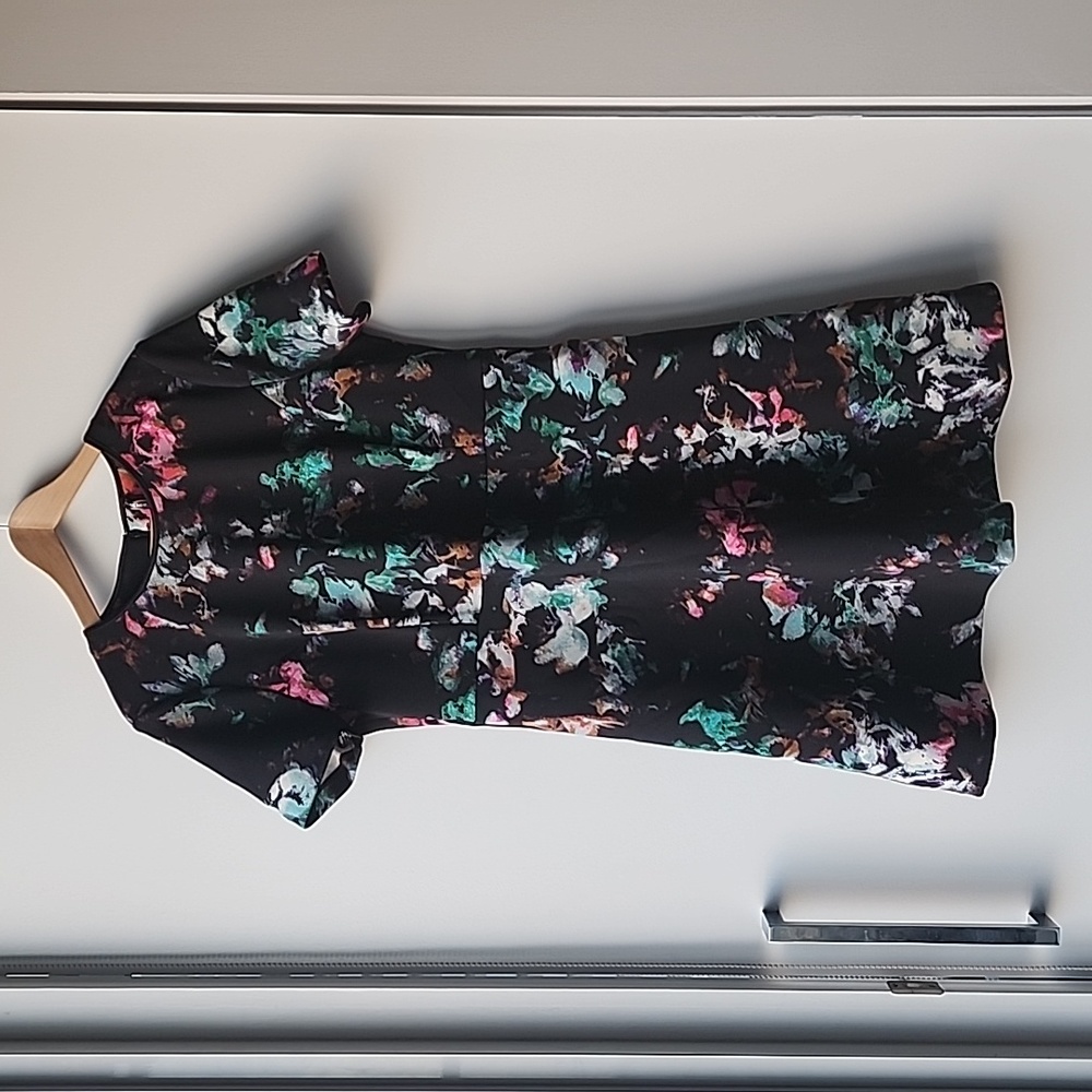 Marc New York Andrew Marc Neoprene Abstract Floral Print Aline Dress